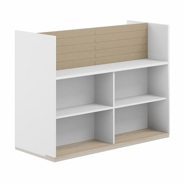 Стеллаж-комбо 1438 двухсторонний Norden Allegro AG.255.300.665.BG с экраном тканевым высоким