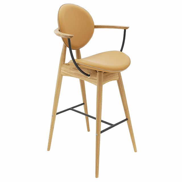 Барный стул CorsaStyle Анастасия Комфорт плюс (массив дуба / ткань standart)