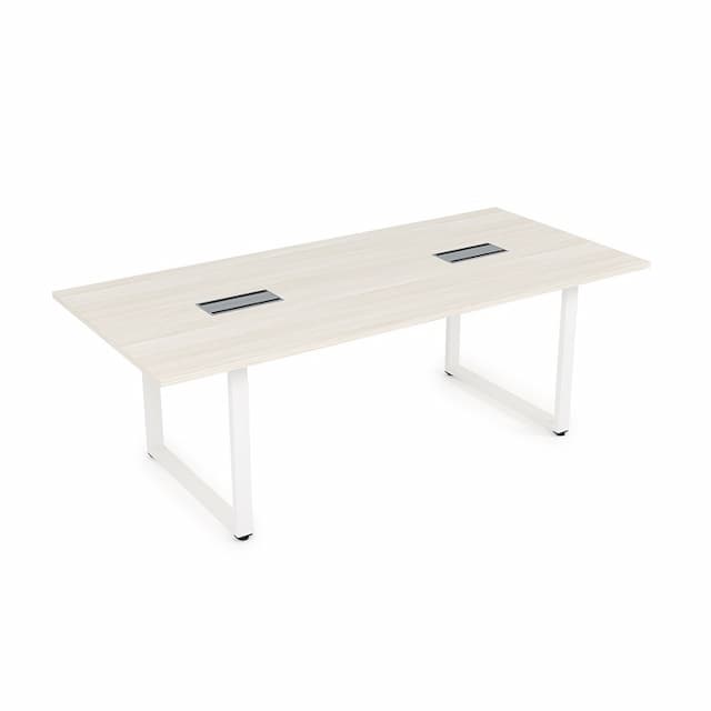 Стол переговорный АЛСАВ Gloss СПГ-О.939 ivory/белый