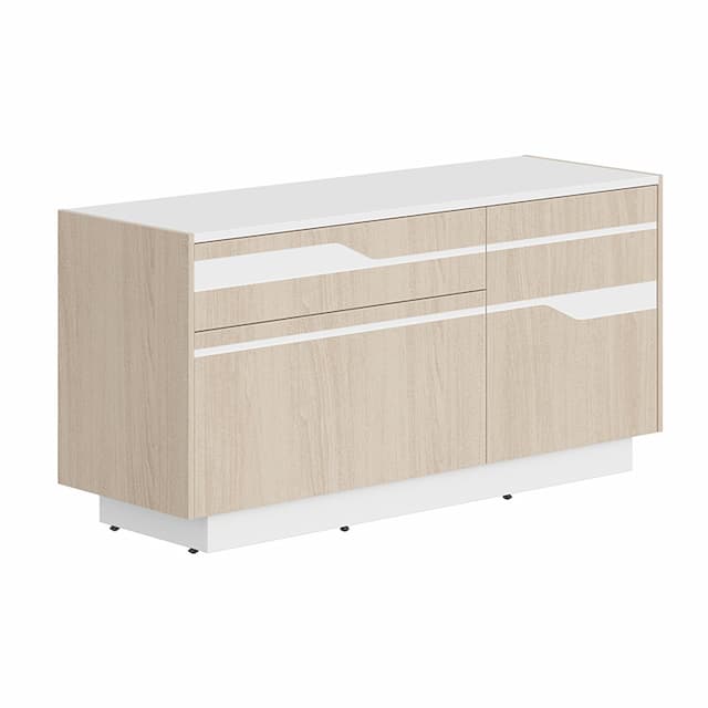 Тумба Skyland СФ-572103 дуб светлый/белый премиум 1300х430х645 LINE