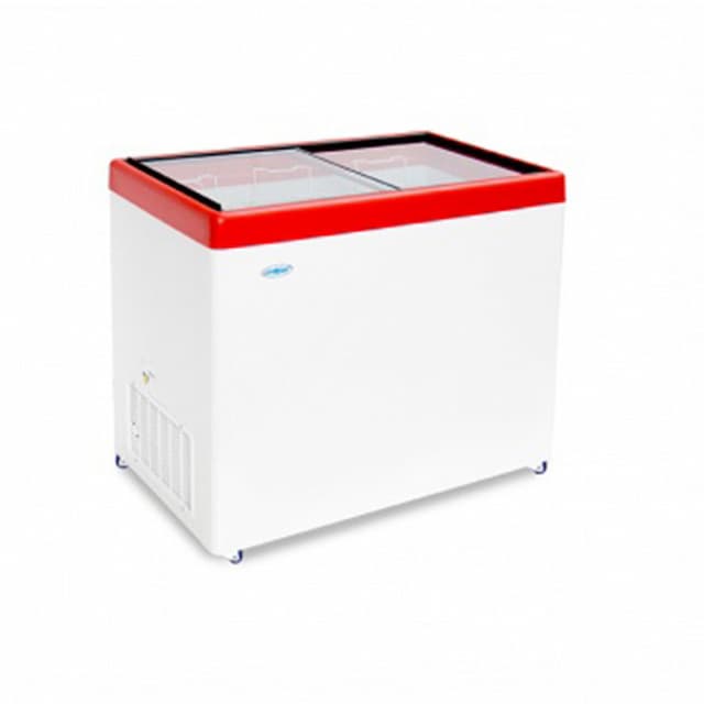 Морозильный ларь с прямым стеклом Italfrost ЛВН 300 П (СF 300 F) (красный)